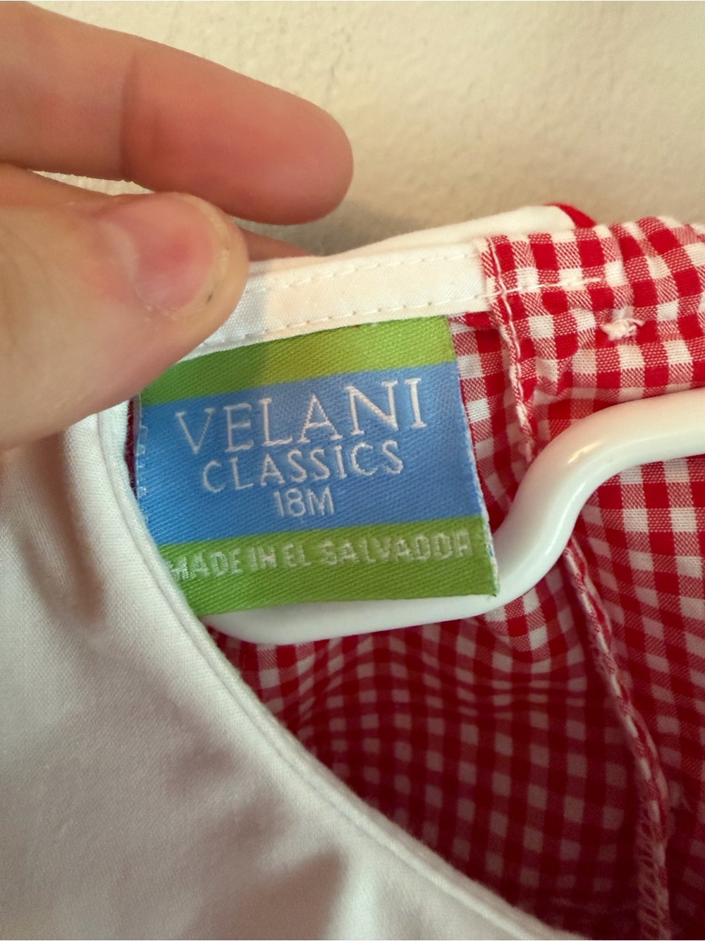 Velani Classics Red Gingham Apple Smocked Set - Picture 5 of 5